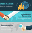 Flat design concept for marketing partnership vector image