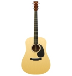 Realistic acoustic guitar Realistic acoustic guitar vector image