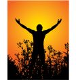 Silhouette man vector image