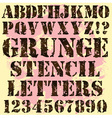 Grunge Stencil Letters vector image