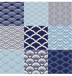 Seamless ocean wave pattern vector image