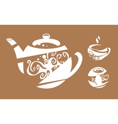 Tea-cloth vector image