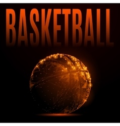 Fire basketball ball vector image