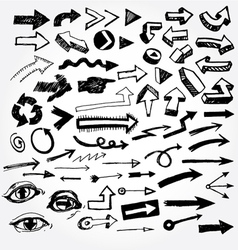 Big set of arrows vector image