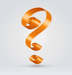 Silk ribbon letter abc vector image