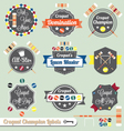 Croquet Champion Labels and Icons vector image