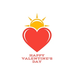 Happy Valentines day Greeting card vector image