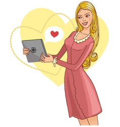 Internet dating vector image