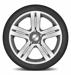 Car wheel vector image