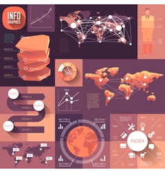 Infographics of flat design with long shadows Infographics of flat design with long shadows vector image