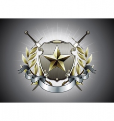 Heraldic shield vector image