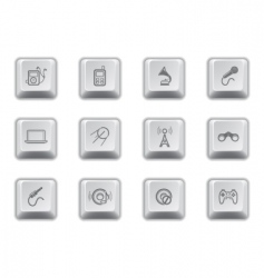Media keys vector image