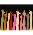Hands of all races vector image