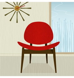 Retro chair vector image