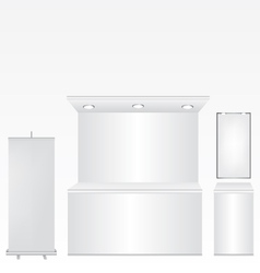 Trade stand and roll up vector image