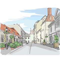 European city street vector image