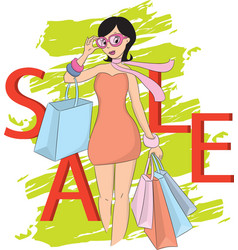 Fashion shopping vector image