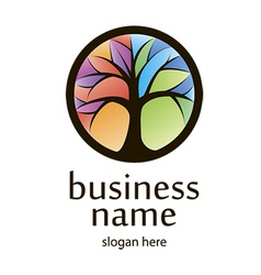 Round logo vector image