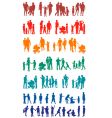 Family silhouettes vector image