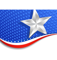 Stars and Stripes Landscape Silver Star vector image