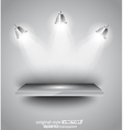 Shelf with spotlights vector image