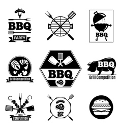 Barbecue logo set Barbecue logo set vector image