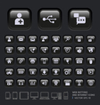 Black button for website and app vector image