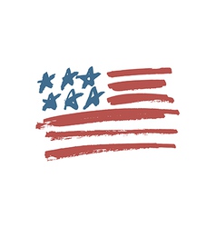American flag brush vector image