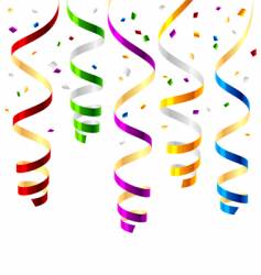 Party streamers vector image