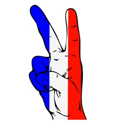 Peace Sign of the French flag vector image