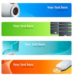 High-tech banner set vector image