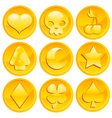 Game gold coins vector image
