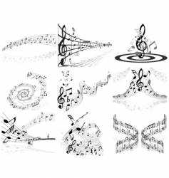 Musical note backgrounds vector image