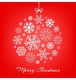 Hanging Christmas ball made vector image