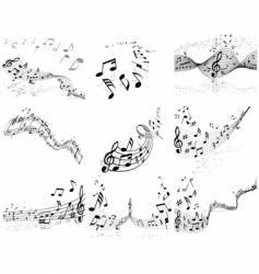 Musical note backgrounds vector image