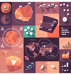 Infographics of flat design with long shadows Infographics of flat design with long shadows vector image