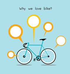 We love bike vector image