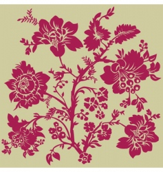 Floral rose pattern vector image