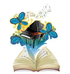 A musical book vector image