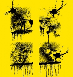 Set of grunge creative textures vector image