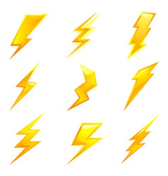 Lightning bolts vector image