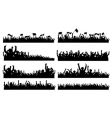 Crowd Silhouettes vector image