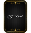 Gift card black vector image