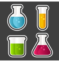 Test Tube Icons vector image