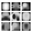 Set of halftone texture vector image