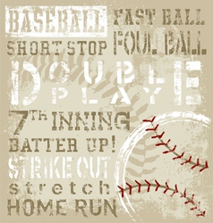 Baseball terms vector image