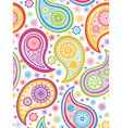 Colorful seamless paisley pattern vector image