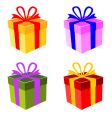 colorful gift box set vector image