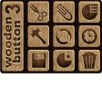 Wooden icons vector image