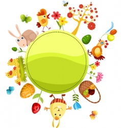 Easter card vector image